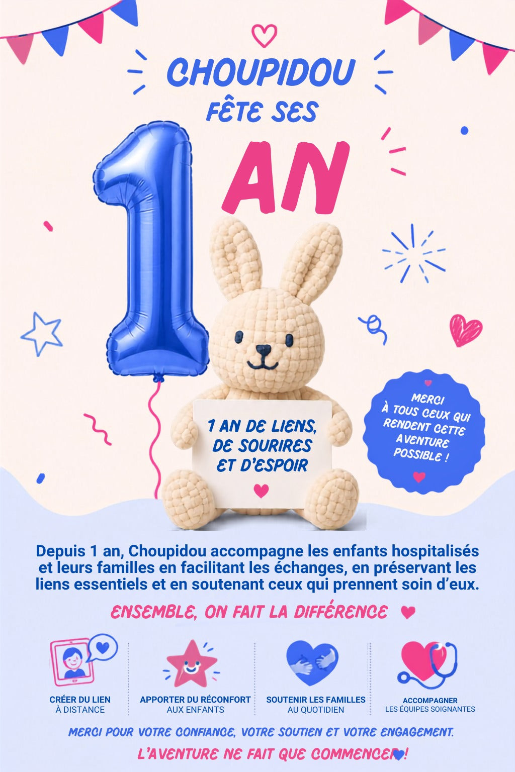 Première bougie pour Choupidou, l’aventure continue